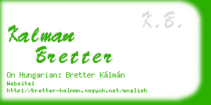 kalman bretter business card