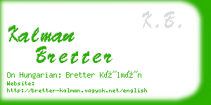 kalman bretter business card